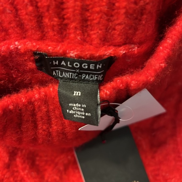Halogen Cable Knit Sweater Red Blaze - Picture 4 of 6